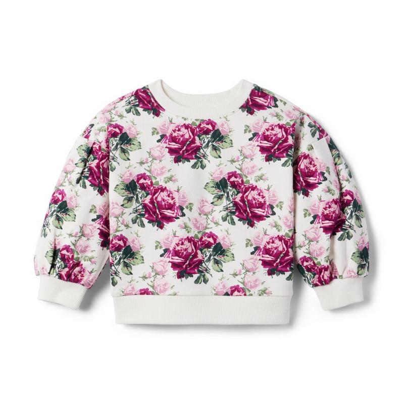 Floral Puff Sleeve French Terry Sweatshirt - Janie And Jack